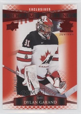 2022 Team Canada Juniors Program of Excellence UD Exclusives Dylan Garand 4j2
