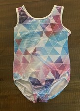 Girls' Gymnastics Dance Leotard Multicolor Pattern, Size 6A