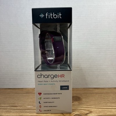Fitbit Charge HR Wireless Activity Wristband Plum, Large NEW IN BOX