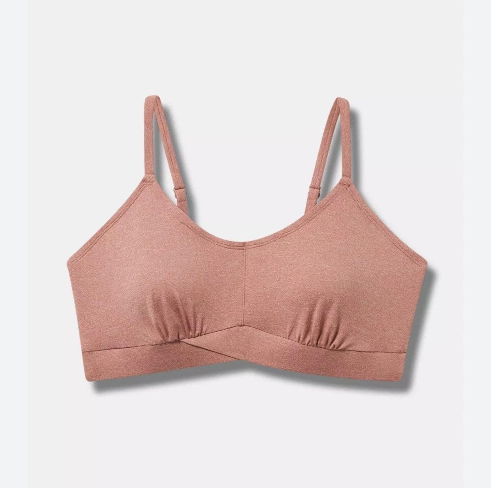 Torrid Lightly Lined Heather Cross Front Bralette… - image 1