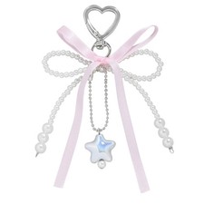 Fashionable Heart Keychain Charm with Bowknot Perfect for Parties and Dates