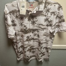 Chaps Men's Performance Polo Shirt NWT Size Small Khaki