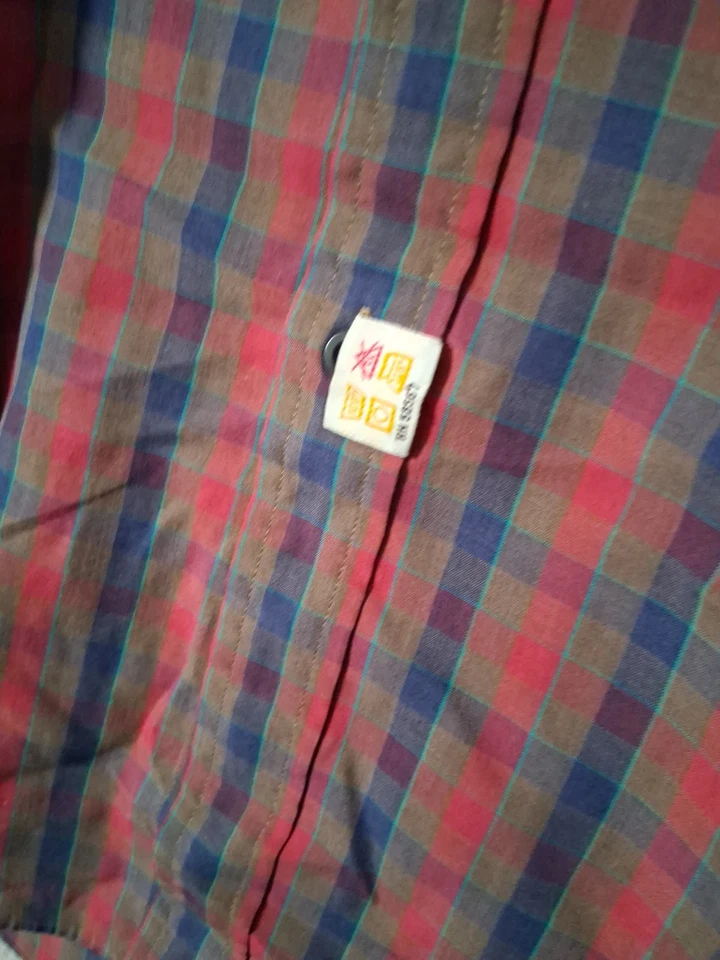 Camisa De Colección Yves Saint Laurent Para Hombre Grande Botón Cuadros Diseñador Años 90 Foto 4 de 4