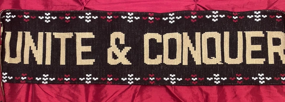 Atlanta United FC MLS Unite & Conquer Team Logo Colors Unisex Fringe Knit Scarf - Image 4 of 4