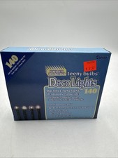 Twinkle Christmas Lights 140 Super Bright Teeny Clear Bulbs Green Cord Darice