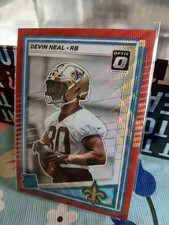 2025 Panini Donruss - Rated Rookie Devin Neal #359 Optic Preview Red Wave Prizm
