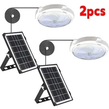 2PCS Super Solar Lamp with Remote Control, Interior and Exterior LED High Power