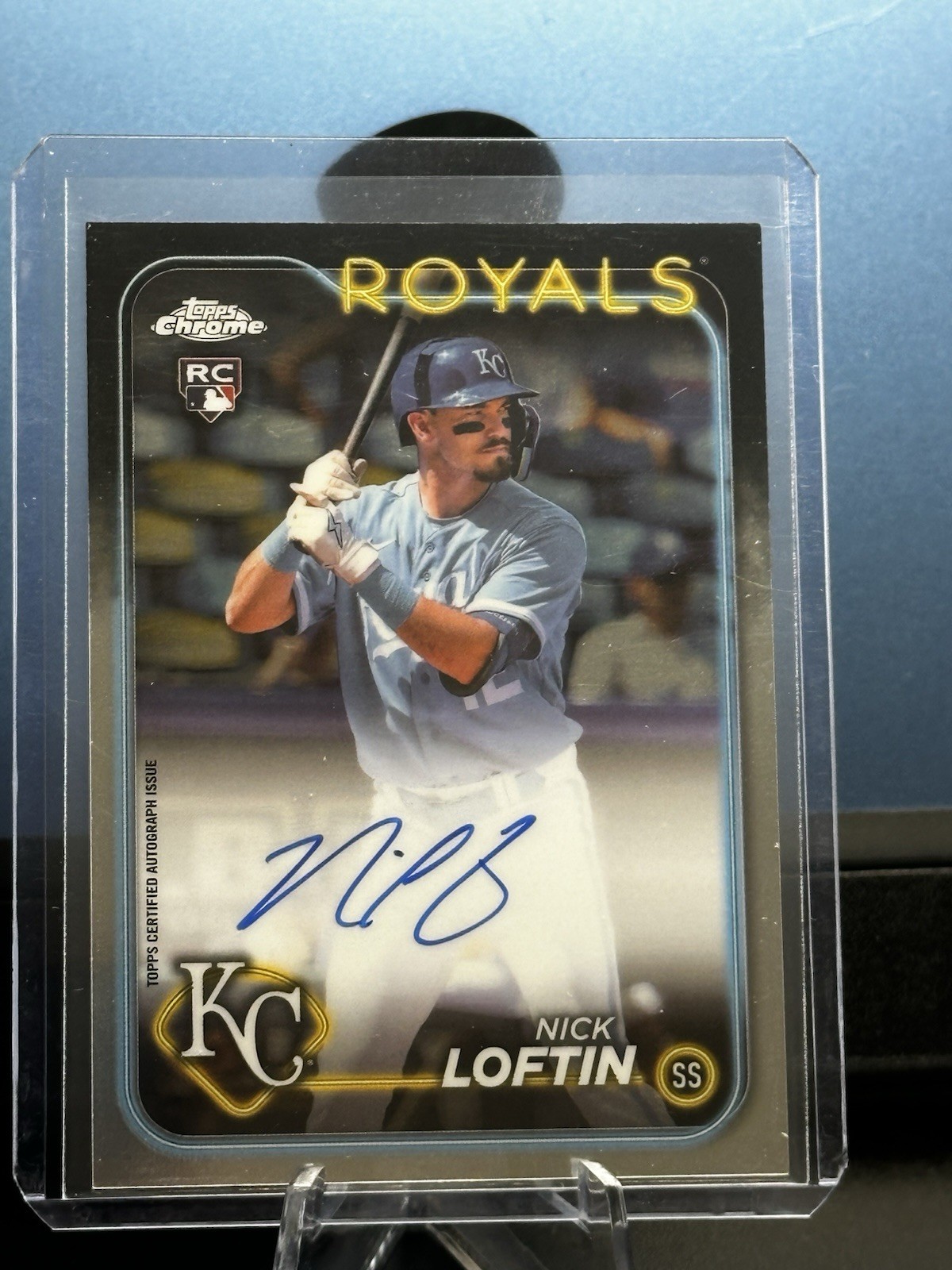 Nick Loftin 2024 Topps Chrome #RA-NL RC Auto Royals