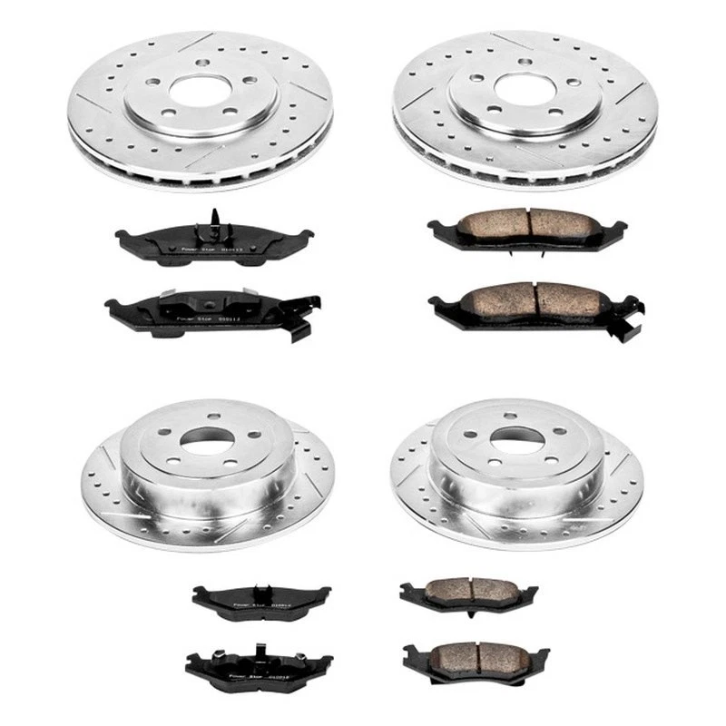 For Dodge Stratus 95-00 Brake Kit 1-Click Z23 Evolution Sport Drilled & Slotted Foto 2 de 4