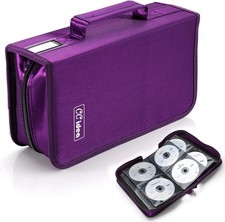 CD Case DVD Storage Holder, 128 Capacity DVD Cases Organizer CD Plastic Protecti