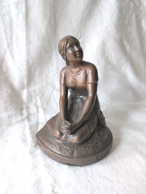 J.B. Jennings Brothers Jeanne D' Arc Joan of Arc Bookend Single Vintage Bronze