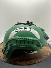 Custom Modified Helmet 3A C.E.R.T. Team. American Made Size Medium/Large Green