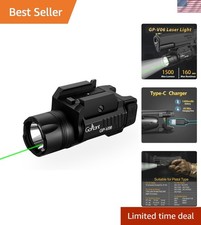 Rechargeable 1500 Lumens Laser Light Combo   Adjustable, Weatherproof, Durable