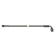 Stainless Steel Braided Brake Hose Line -3an Straight W90 18 Long