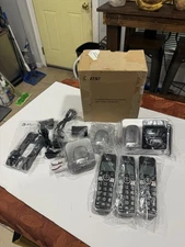 AT&T BL102-4 Cordless Phone Answering Machine Call Blocking Intercom 3 Handsets