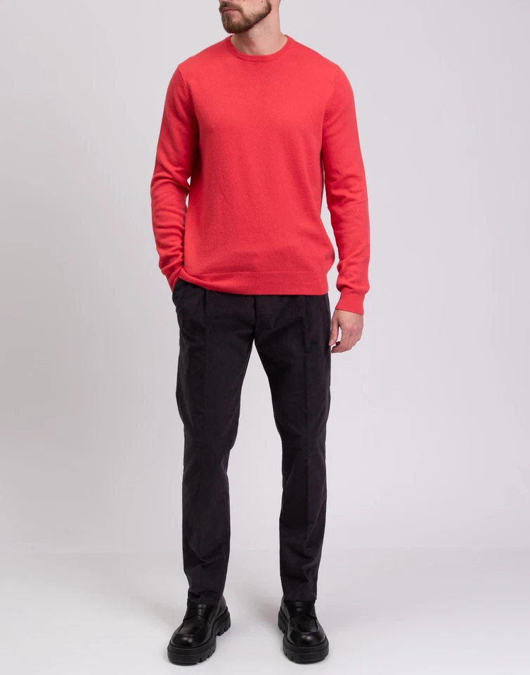 RRP€500 MALO OPTIMUM Cashmere & Wool Jumper Size 2XL Elbow Patches Round Neck - Image 2 of 4