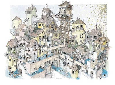 Puzzle (1080 T.) Wasserstadt (Akena) NEU/OVP