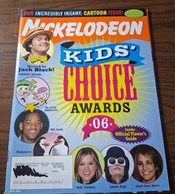 Nickelodeon Magazine April 2006 Jack Black Kids Choice Awards 