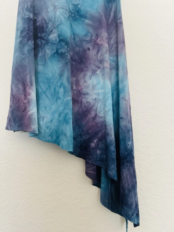 Natalie Falda Asimétrica Leotardo Baile Disfraz Iridiscente Verde Figura Patín Foto 4 de 4