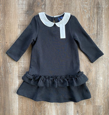 JANIE and JACK NEW Black White A-Line Quilted Dress Girl's Size 4 NWT