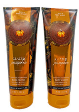 Bath  Body Works Glazed Pumpkin Body Cream 8 oz x2