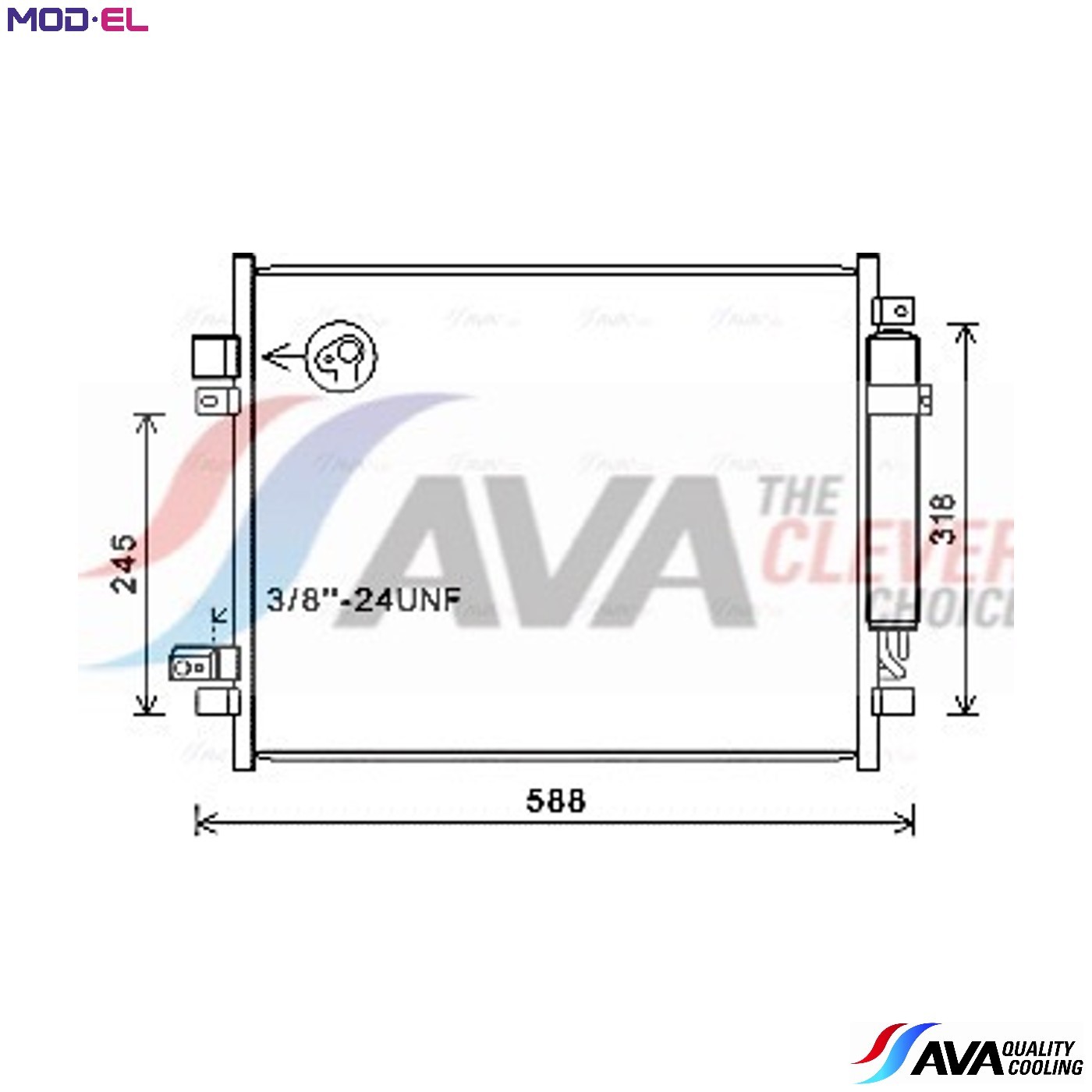 CONDENSER AIR CONDITIONING DN5428D FOR NISSAN HR12DDR/HR12DR 1.2L 3cyl 1.5L