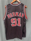 Dennis Rodman HOF Signed Chicago Bulls Basketball Jersey AUTO BAS Beckett Sz XL