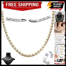 Adjustable Magnetic Titanium Necklace with Gift Box - Perfect for Anniversaries