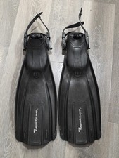 Mares Avanti Quattro ABS Small Black Open Heel Scuba Diving or Snorkeling Fins