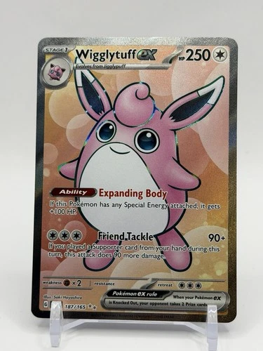 Pokemon TCG Wigglytuff ex 187/165 Scarlet & Violet 151 (Holo)