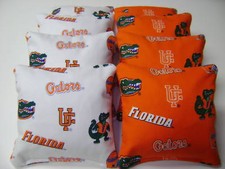 8 CORNHOLE BEAN BAG CORN HOLE BAGGO FLORIDA GATORS ALL WEATHER WATERPROOF