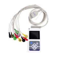 12 Channel ECG Holter ECG/EKG 24H Holter EKG Monitor+ Software,TLC5000,US Seller
