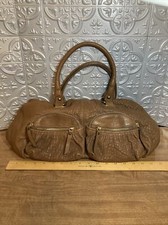 Sundance Italy Boho Slouch Barrel Purse Camel Large 6 Compartment Purse