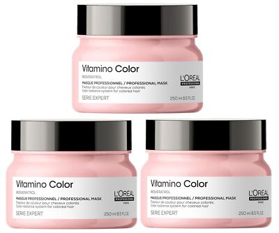 3x Loreal Professionnel Serie Expert Vitamino Color Resveratrol Maske 250 ml