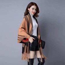 Shawl Cape Scarf Wrap Warm With Sleeve