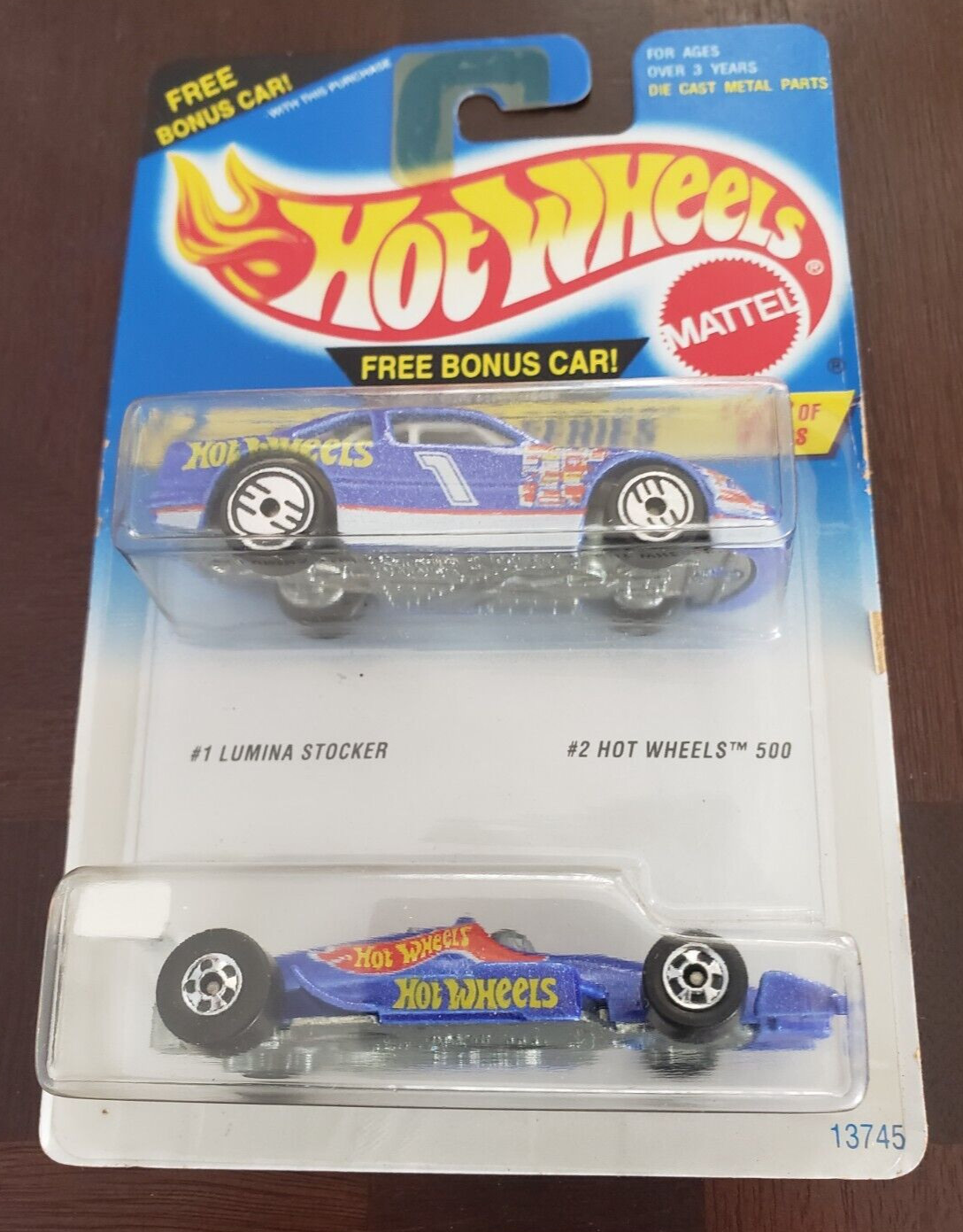 (2) 1995 Hot Wheels- Race Team Series - #1 Lumina Stocker #2 HW 500 of 4 - 13745