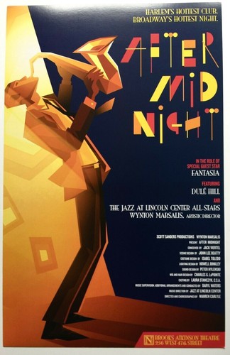 PÓSTER DE TARJETA VENTANA BROADWAY ORIGINAL "DESPUÉS DE MEDIANOCHE" ~ TEATRO BROOKS ATKINSON - Imagen 2 de 2