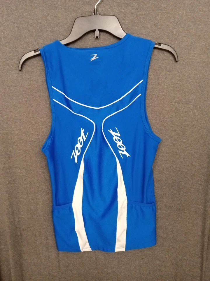 Zoot Cycling Wind Vest Medium 1/2 Zip Blue - Image 4 of 4