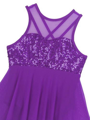 Girls Ballet Lyrical Dance Dress Contemporary Dancewear Sequins Dancing AU - Picture 157 of 165