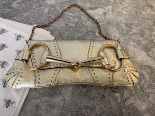 gucci GG chain strap leather bag — bows & sequins