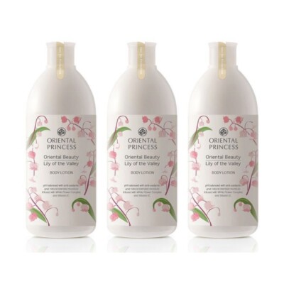 3x400ml Body Lotion Moisturizer Oriental Princess Lily of Valley Soft Skin OP