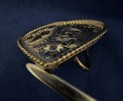 Montana Silversmiths Sterling Silver Plate Western Floral  display picture 3