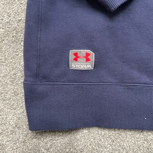 Suéter Under Armour Adulto 2XL XXL Azul Cargado Algodón Tormenta Coldgear Suelto Para Hombres - Imagen 8 de 10