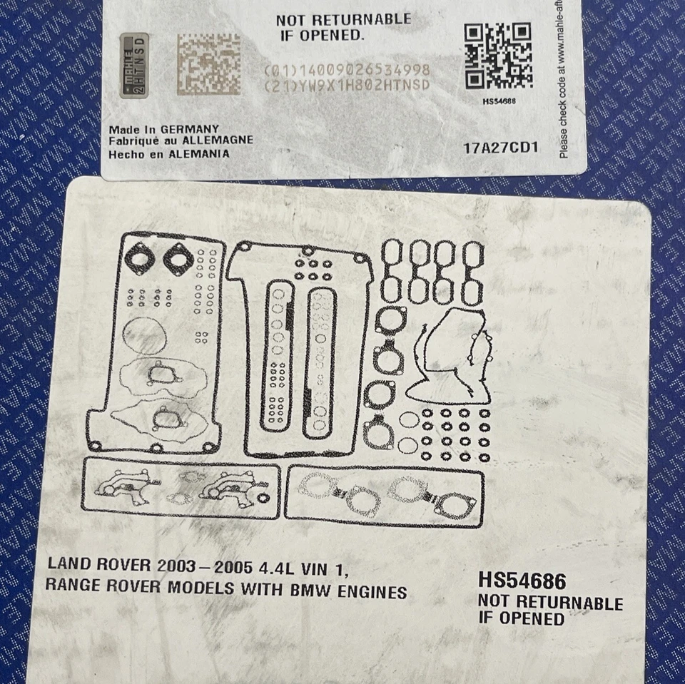 MAHLE Cylinder Head Set Fits 98-05 BMW Land Rover 540i 740i 4.4L-4.8L DOHC - Image 2 of 3