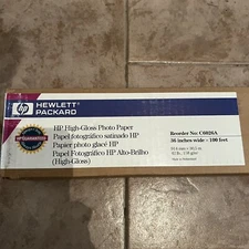 HP OEM C6026A Hewlett-Packard High-Gloss Photo Paper 36" inches Wide x 100' feet
