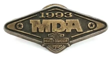 Vintage Pin-Back Harley Davidson MDA Muscular Dystrophy Association 1993