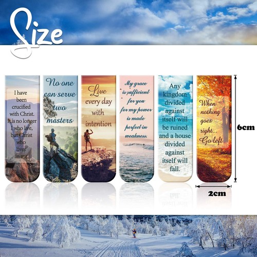 24 Pieces Bible Magnetic Bookmarks Religious Page Clip Magnet Page Marker - Bild 7 von 7