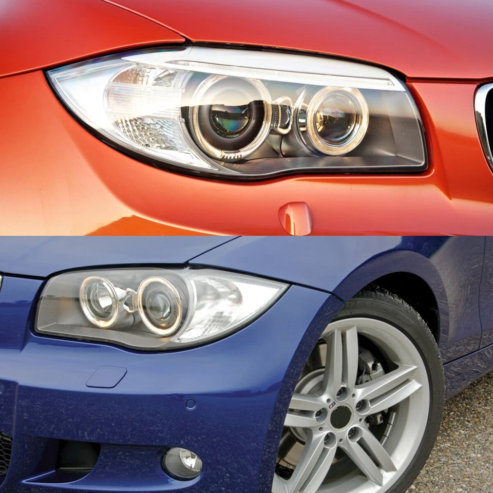 Left&Right Clear Headlight Lens Cover For BMW 1 Series E81 E82 E87 E88 1M 03-13 Foto 2 de 4