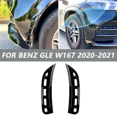 For Benz GLE GLE450 W167 20-21 Black Front Bumper Spoiler Side Air Intake Cover