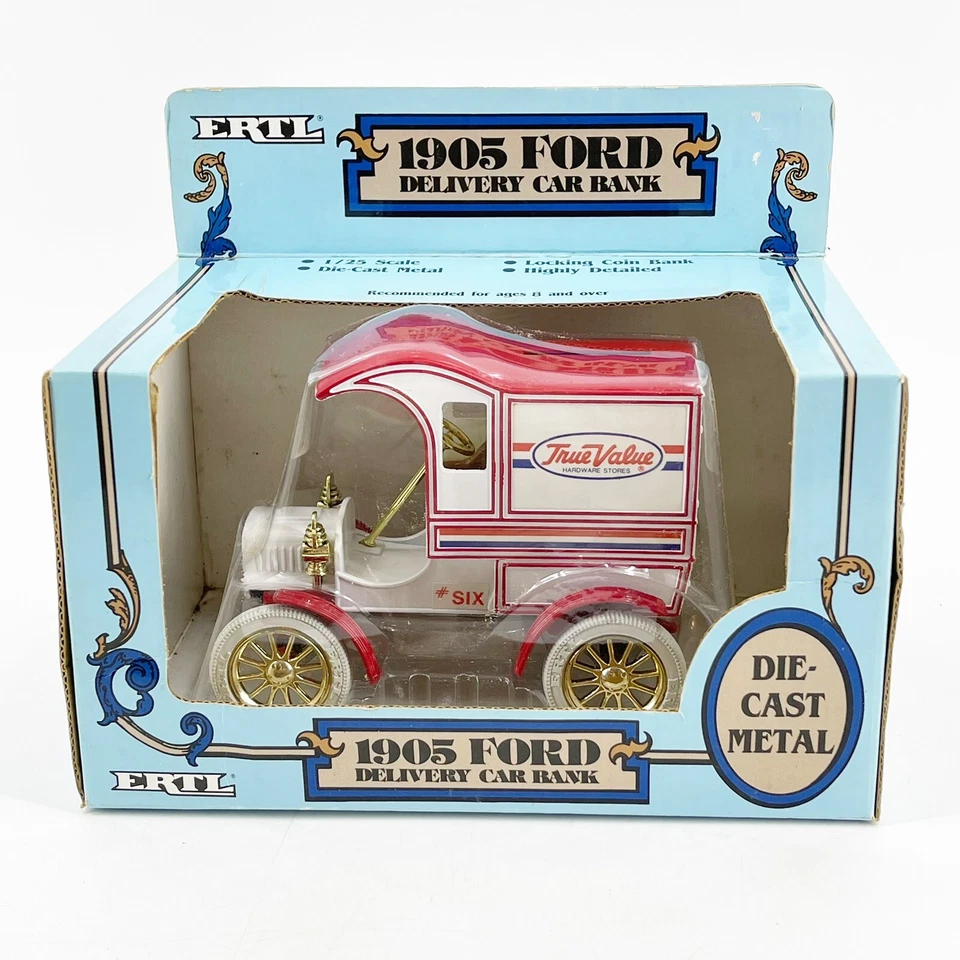 Banco de coche de entrega Ford ERTL 1905 1987 sellado de colección metal fundido a presión 1:25 valor real Foto 2 de 4